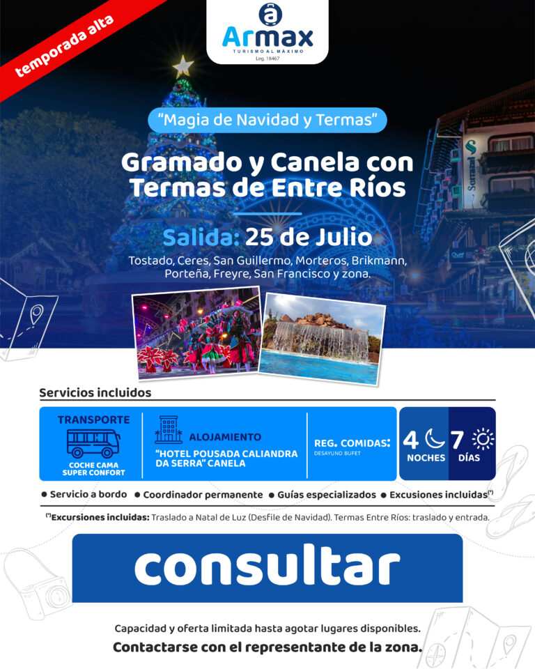 Gramado y Canela con Termas de Entre Ríos JULIO