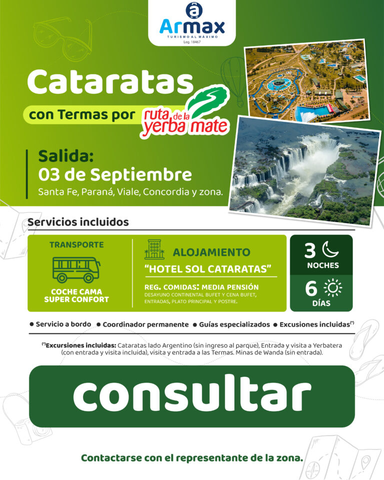 Cataratas con Termas por Ruta de la Yerba Mate